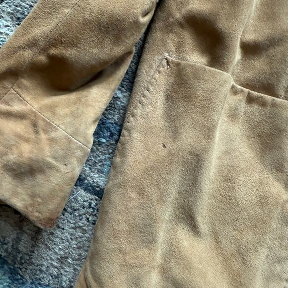 Men's Vintage 1950's Denver Dry Goods Co. Aquasuede Western Leather Jacket Sz L - Picture 5 of 11